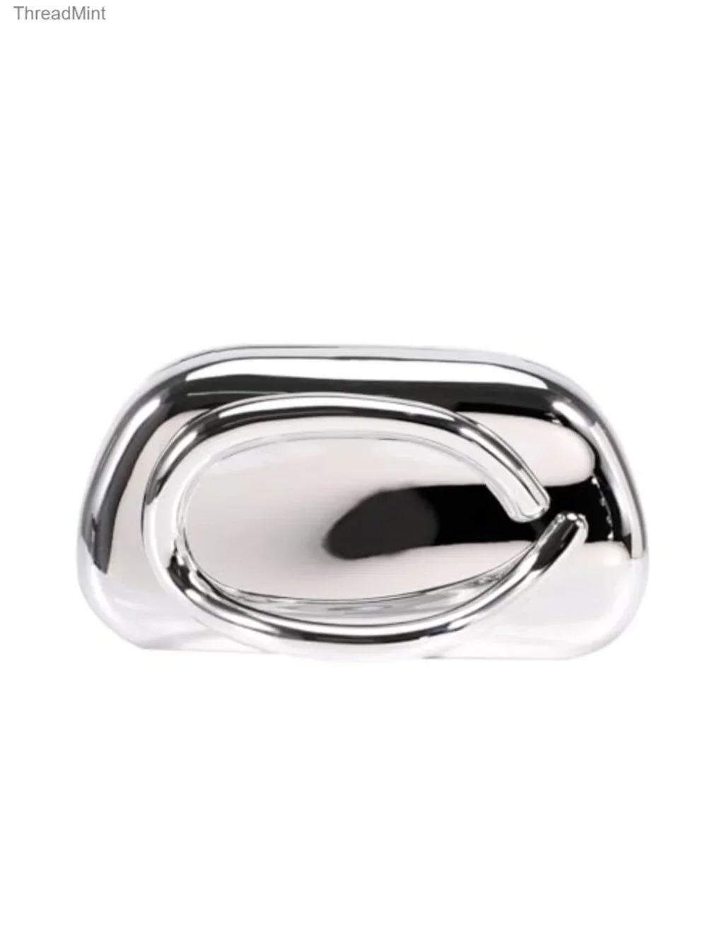 Acrylic Evening Clutch with Metal Handle Crossbody Chain